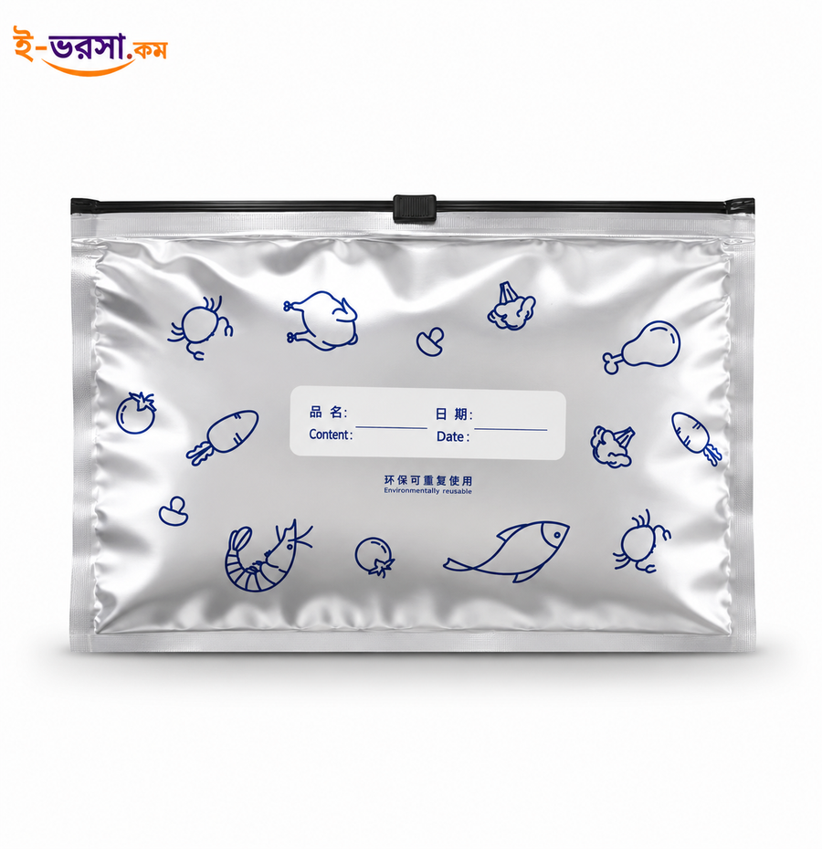 Aluminum Foil Food Bag Leakproof Freezer Safe Kitchen Fresh Bag Fresh-keeping Reusable Zip Lock Bag