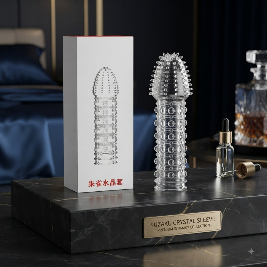 Suzaku Crystal Silicone Condom – Model 02, Large